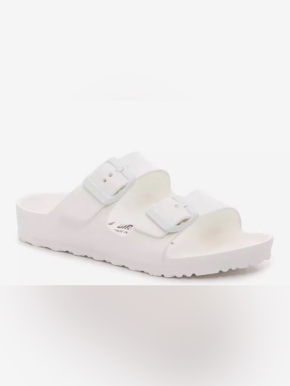 Birkenstock Kids White Two-Buckle EVA Slide Sandals